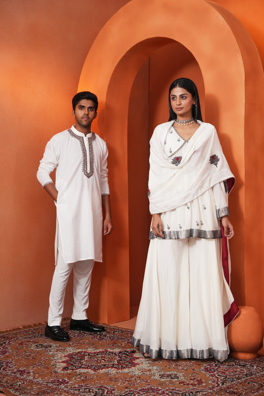 Kachcha Off-White Men's Kurta